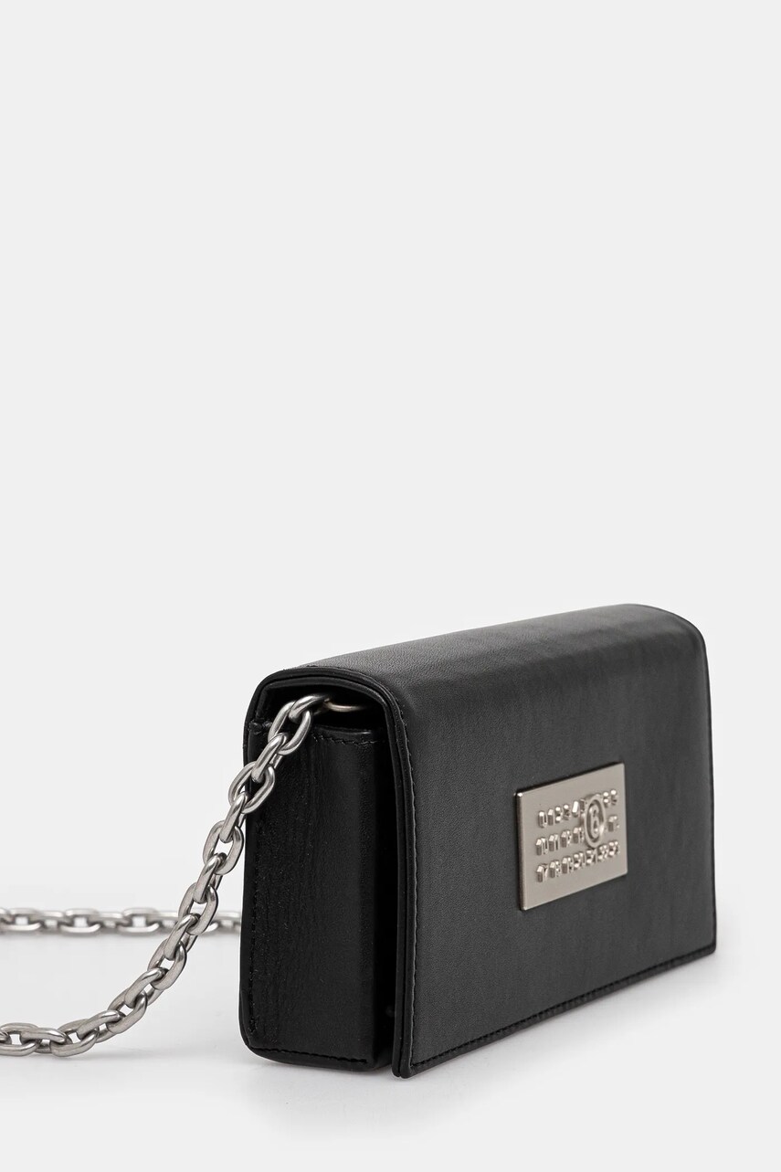 Шкіряна сумка MM6 Maison Margiela колір чорний SB5ZI0014