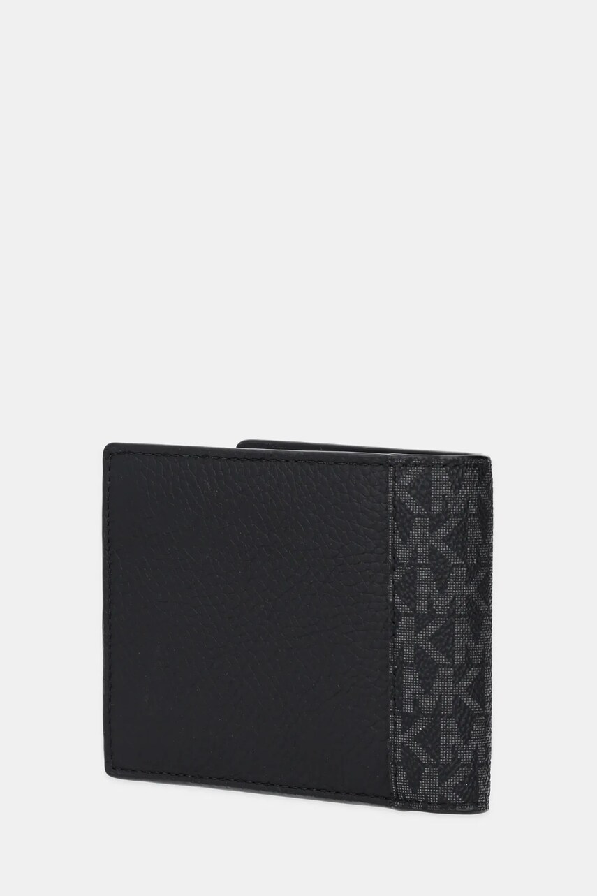 Шкіряний гаманець Michael Kors чоловічий колір чорний 39R5LHDF3O