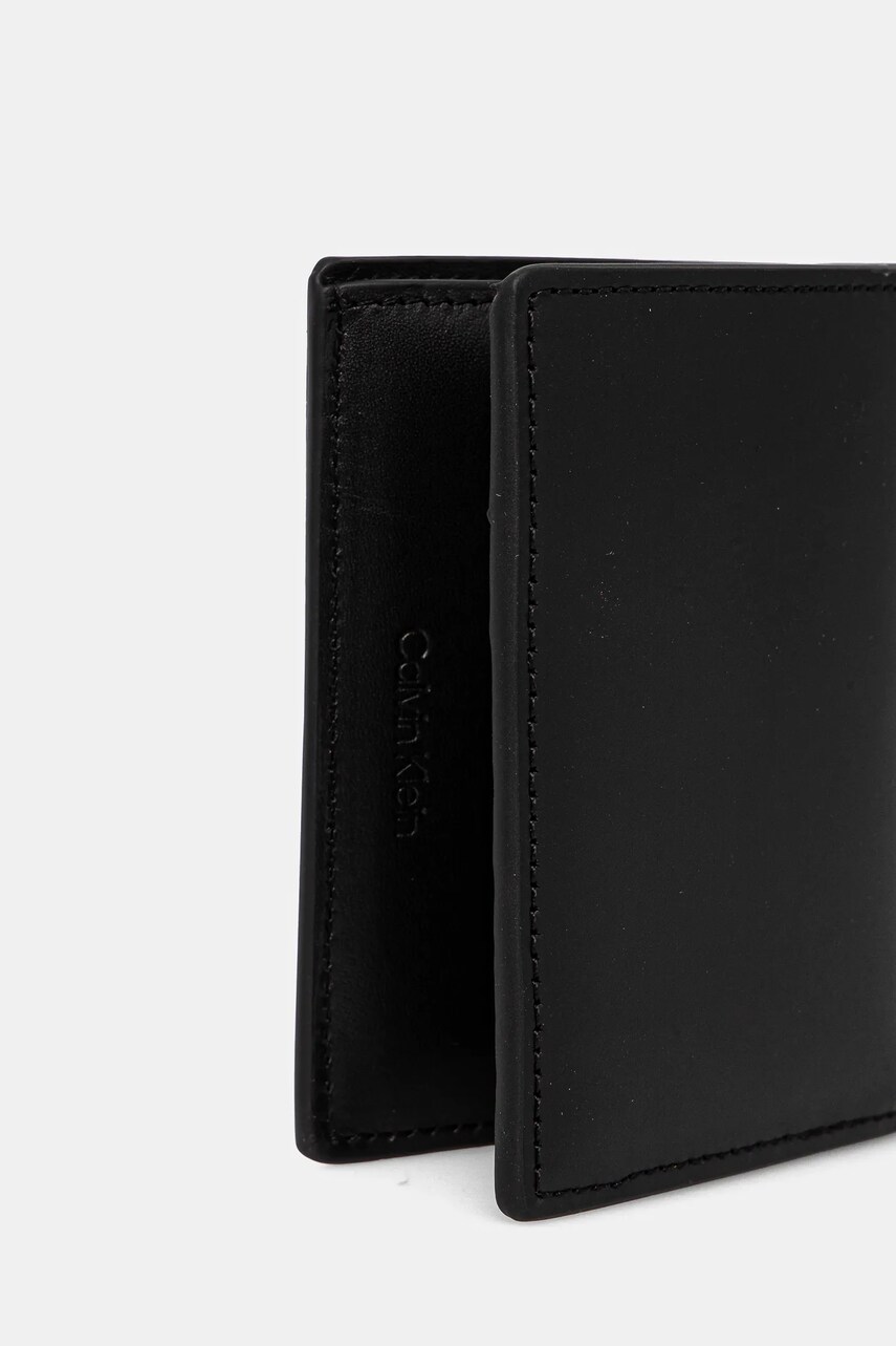 Купити Шкіряний гаманець Calvin Klein чоловічий колір чорний K50K512846 – головне зображення
