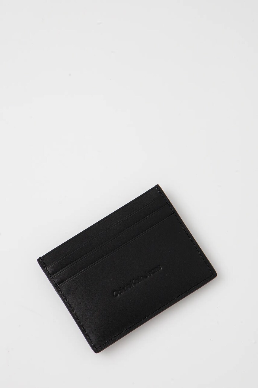 Шкіряний чохол на банківські карти Calvin Klein Jeans колір чорний LV04G1031G