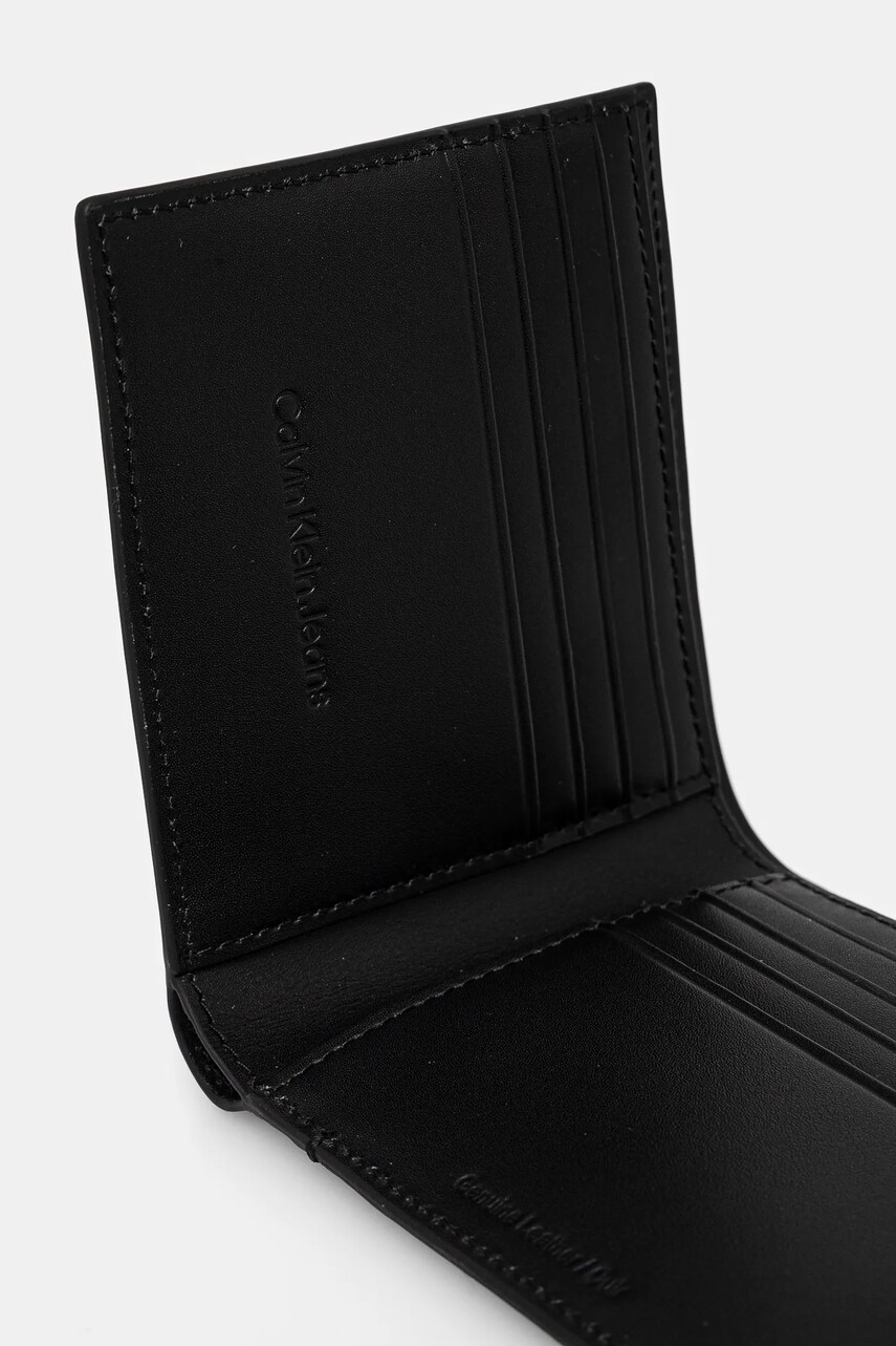 Шкіряний гаманець Calvin Klein Jeans чоловічий колір чорний LV04G1030G