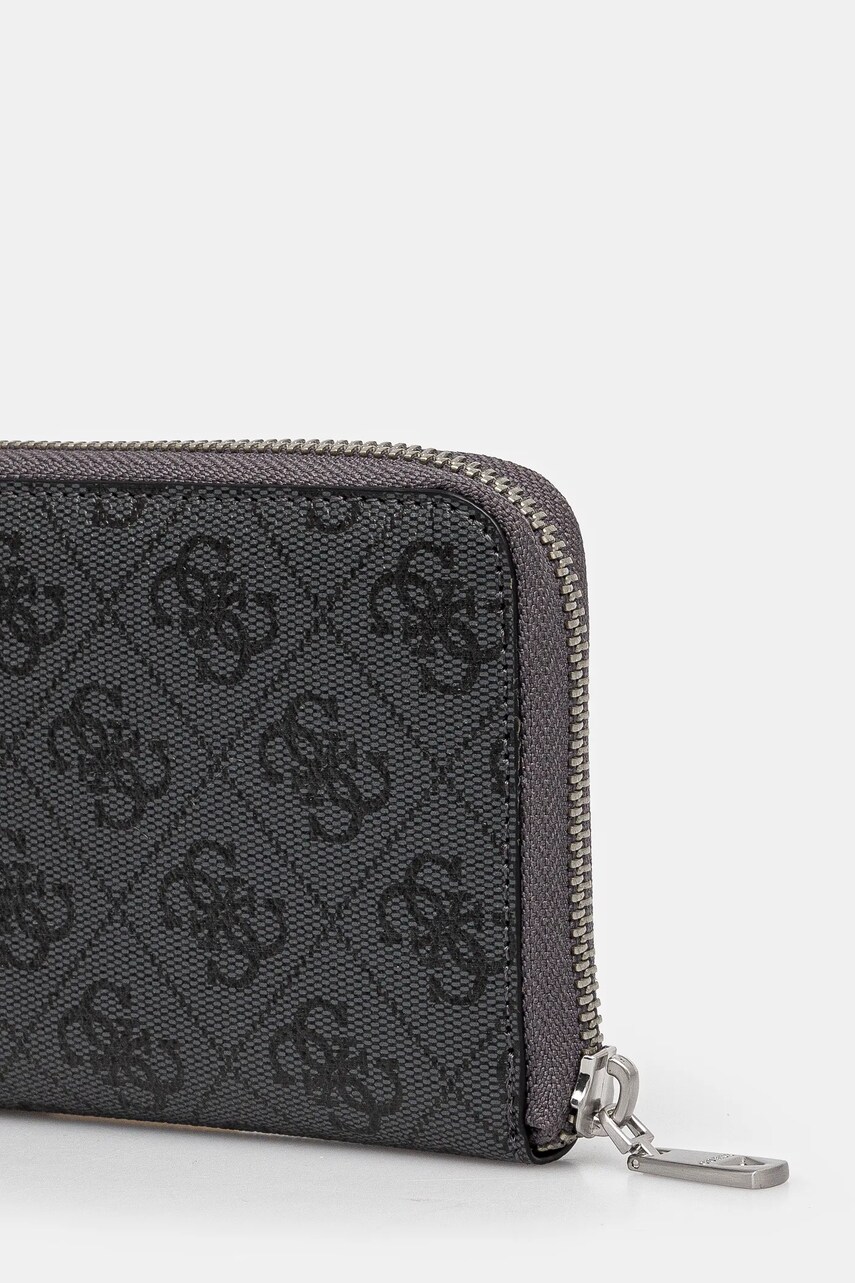 Шкіряний гаманець Guess LYON чоловічий колір сірий SMLYLL LEA28