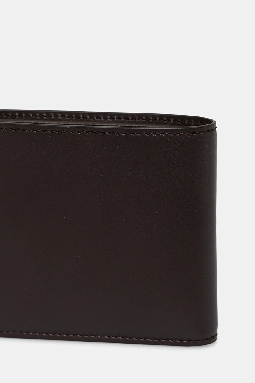 Шкіряний гаманець Bally чоловічий колір коричневий MLW05X