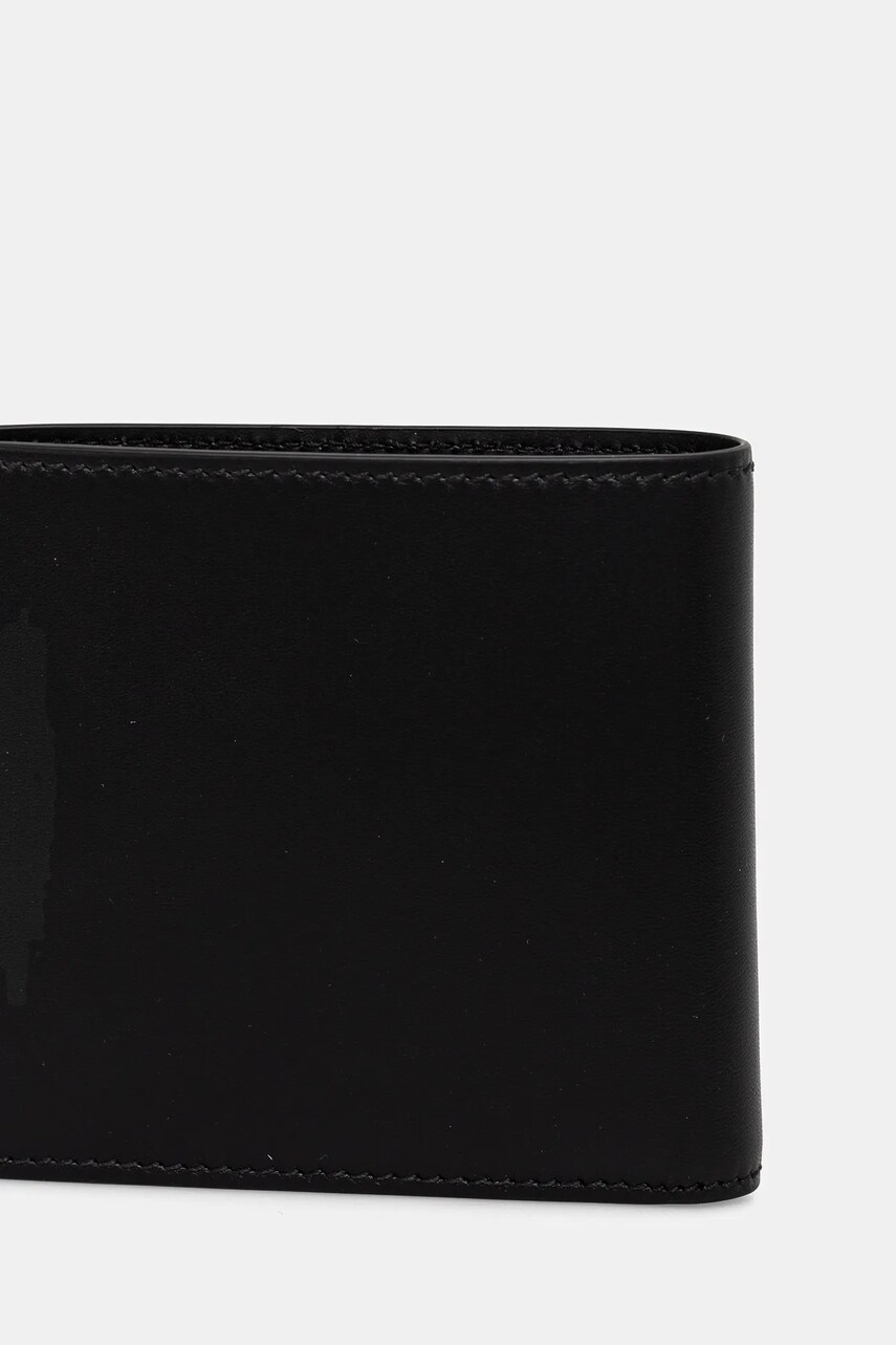 Шкіряний гаманець Bally чоловічий колір чорний MLW05X