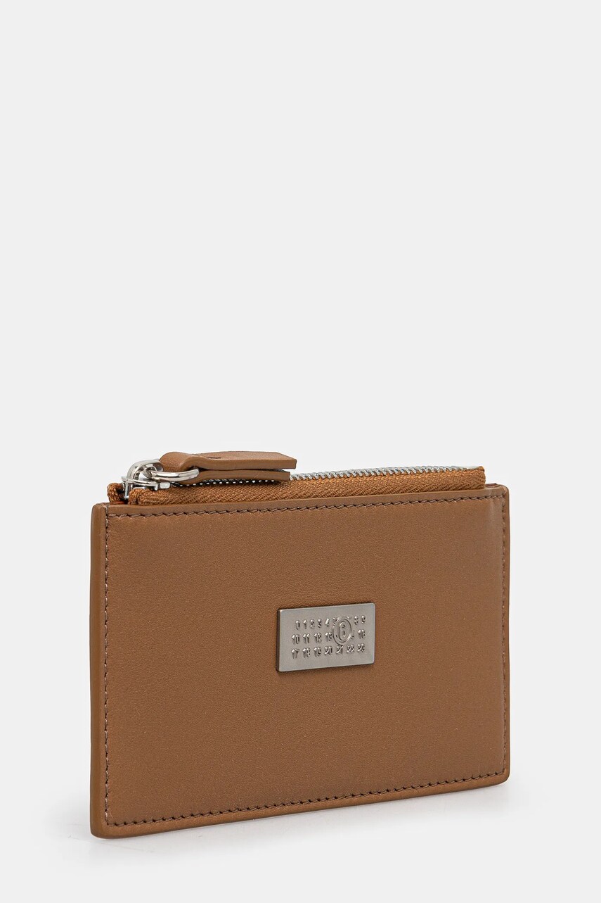 Шкіряний гаманець MM6 Maison Margiela колір коричневий SA5UI0016.P7258