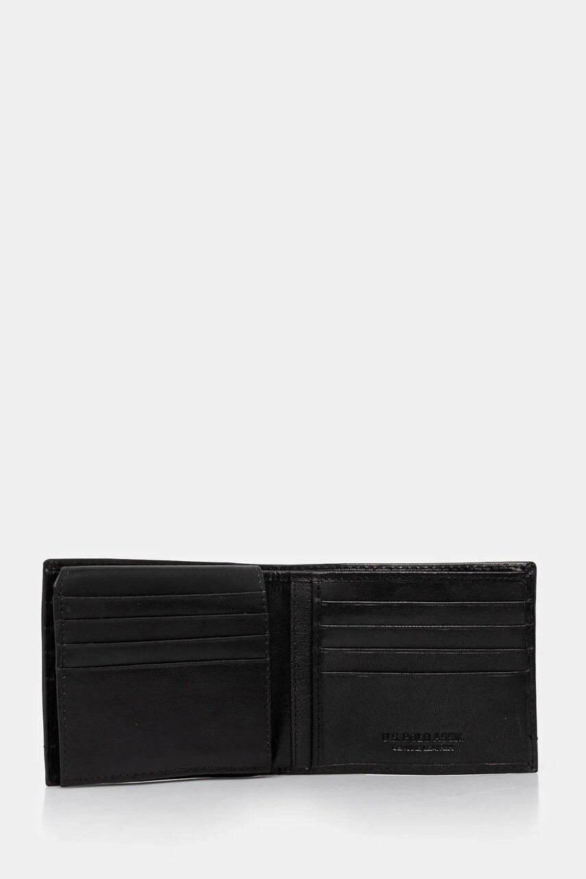 Шкіряний гаманець U.S. Polo Assn. Sti.H Wallet колір чорний AIUS82353MHA