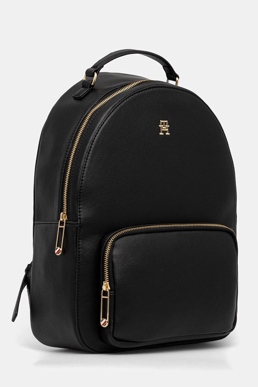 Рюкзак Tommy Hilfiger жіночий колір чорний великий однотонний AW0AW16915