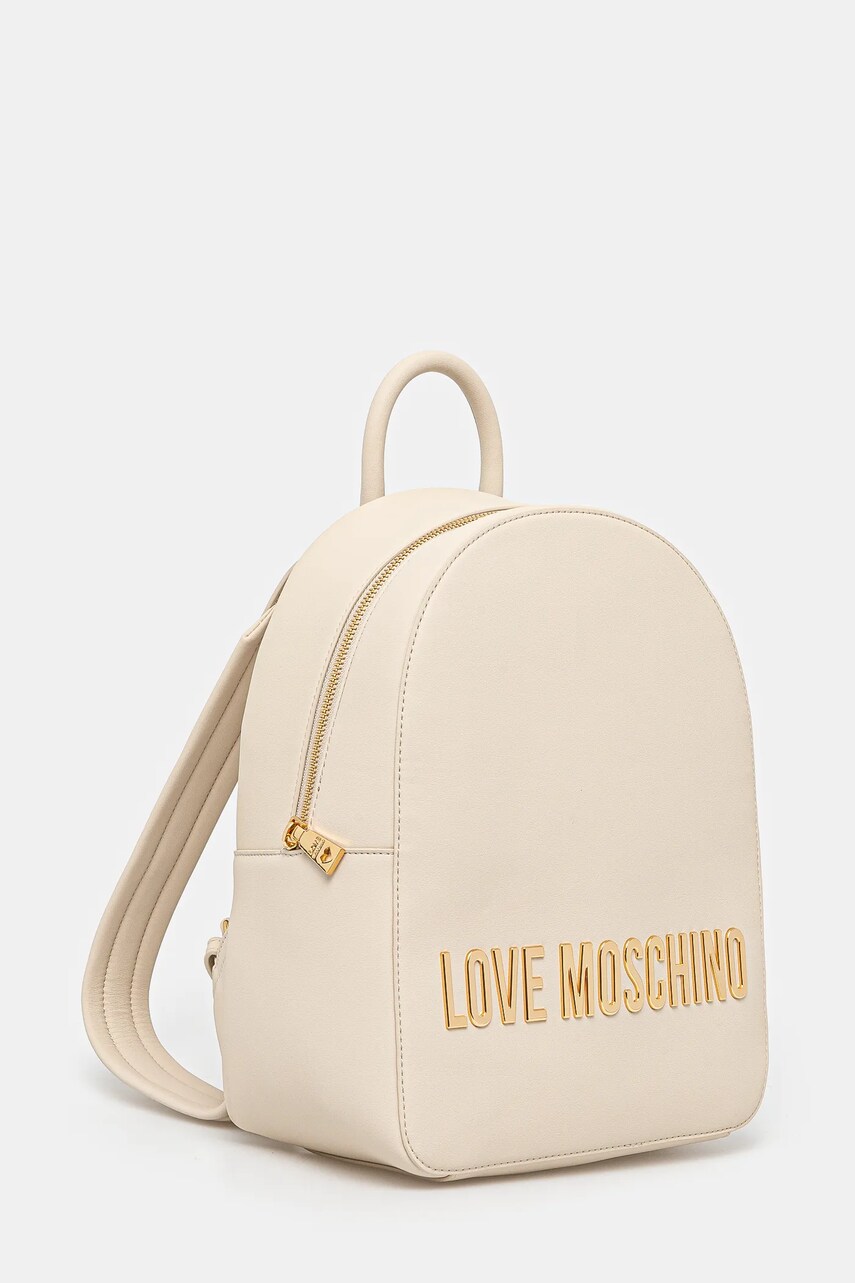 Рюкзак Love Moschino жіночий колір бежевий великий з аплікацією JC4193PP1