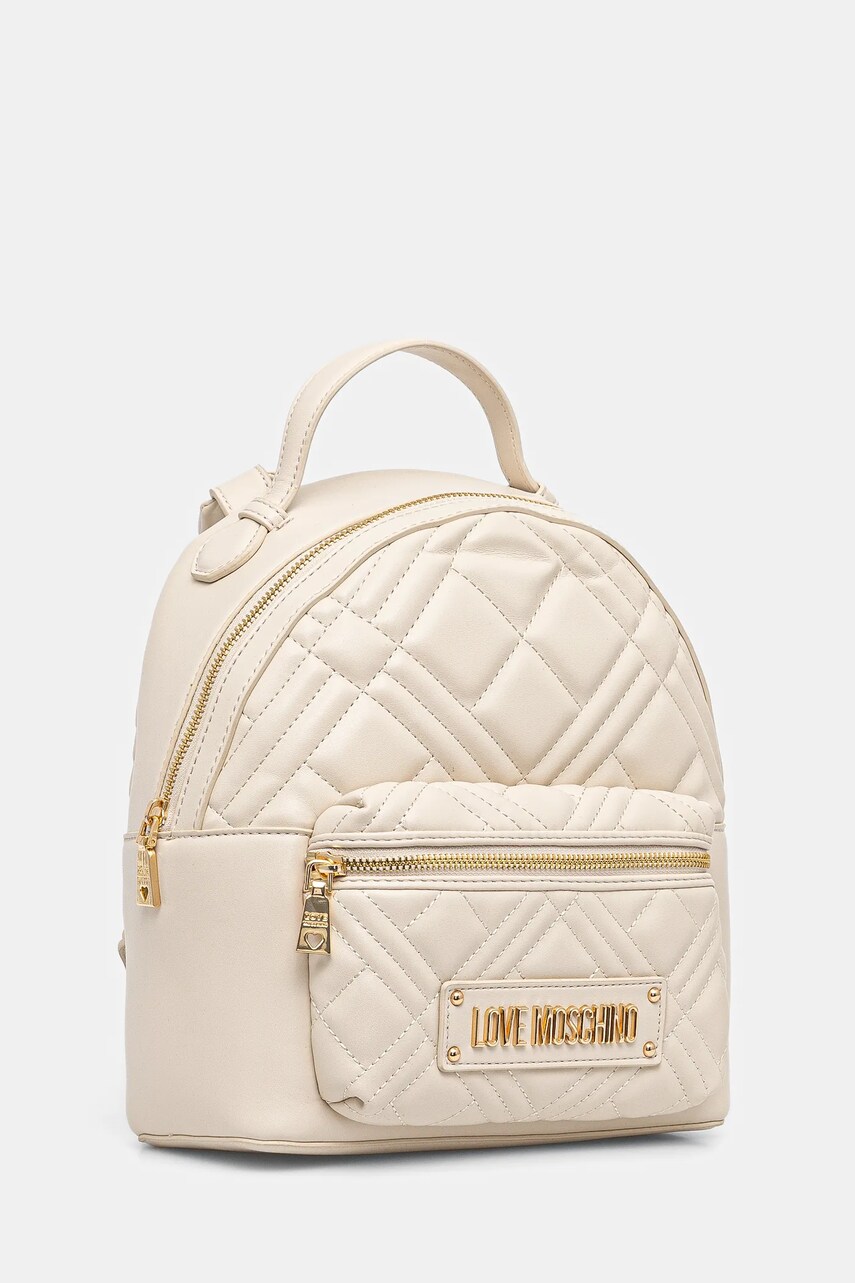 Рюкзак Love Moschino жіночий колір бежевий малий з аплікацією JC4148PP1