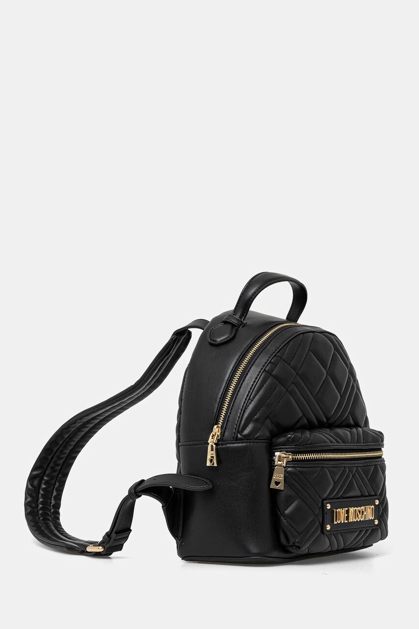 Рюкзак Love Moschino жіночий колір чорний малий з аплікацією JC4148PP1