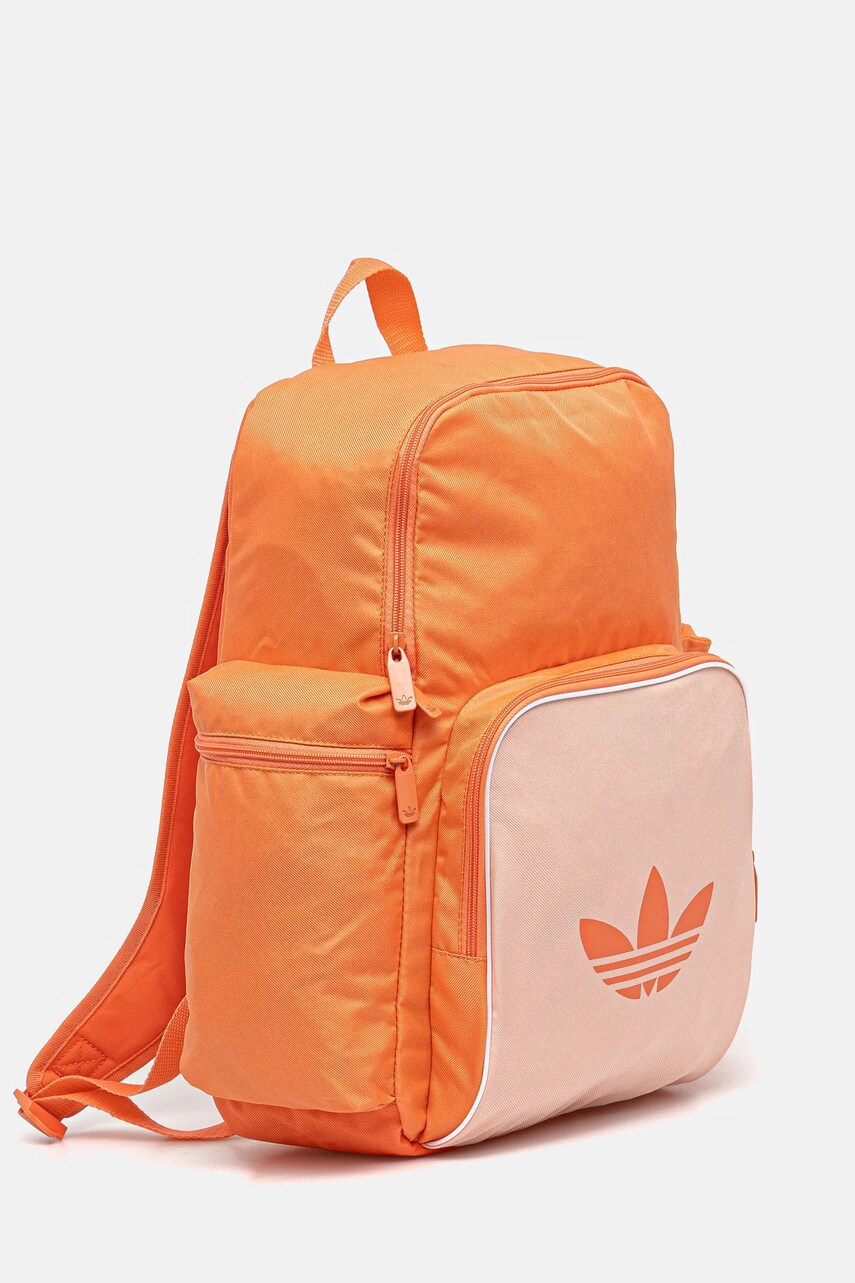 Рюкзак adidas Originals Adicolor жіночий колір помаранчевий великий з принтом JD5531