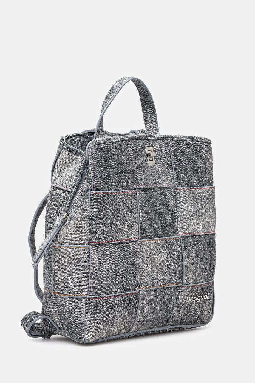 Рюкзак Desigual YOKO PU DENIM SU жіночий колір сірий малий візерунок 25SAKP09