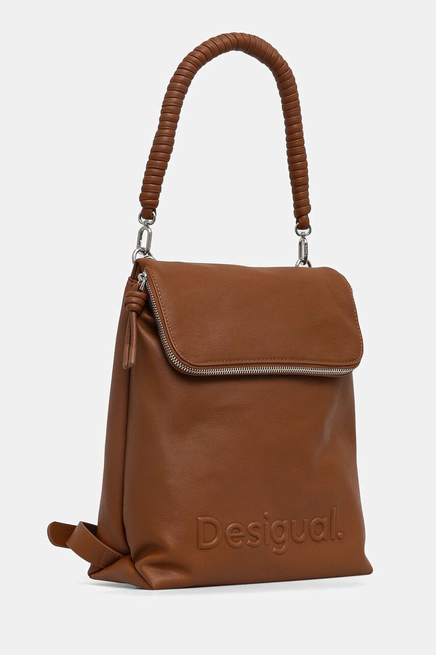 Рюкзак Desigual HALF HAMPTON CAMEL жіночий колір коричневий великий однотонний 25SAKP33