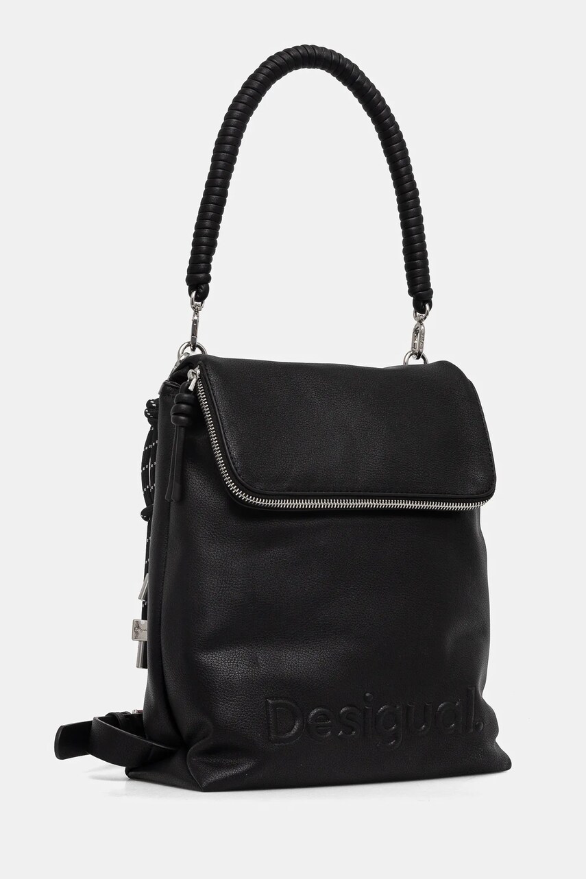 Рюкзак Desigual HALF HAMPTON BLACK жіночий колір чорний великий однотонний 25SAKP46