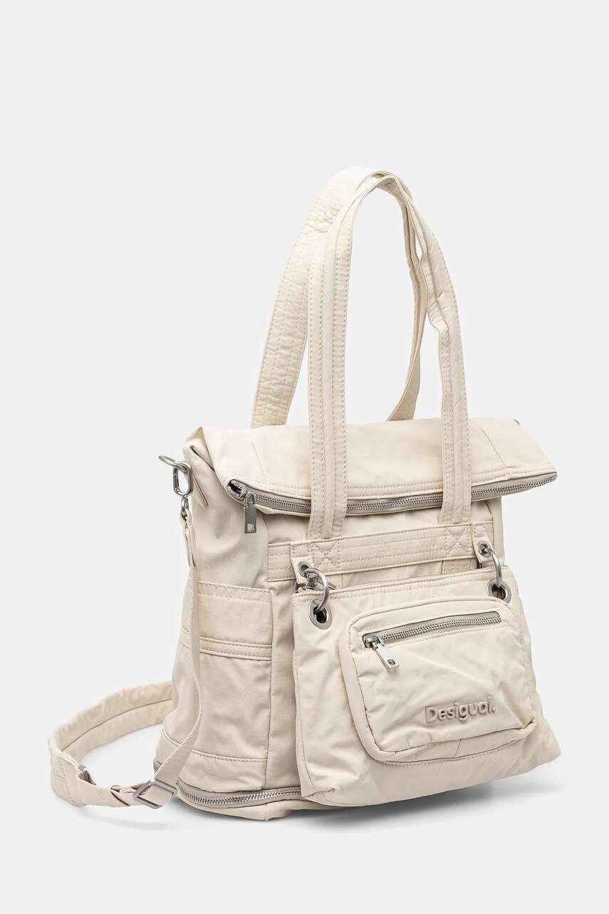 Рюкзак Desigual BASIC MODULAR VO жіночий колір бежевий великий однотонний 25SAKY08