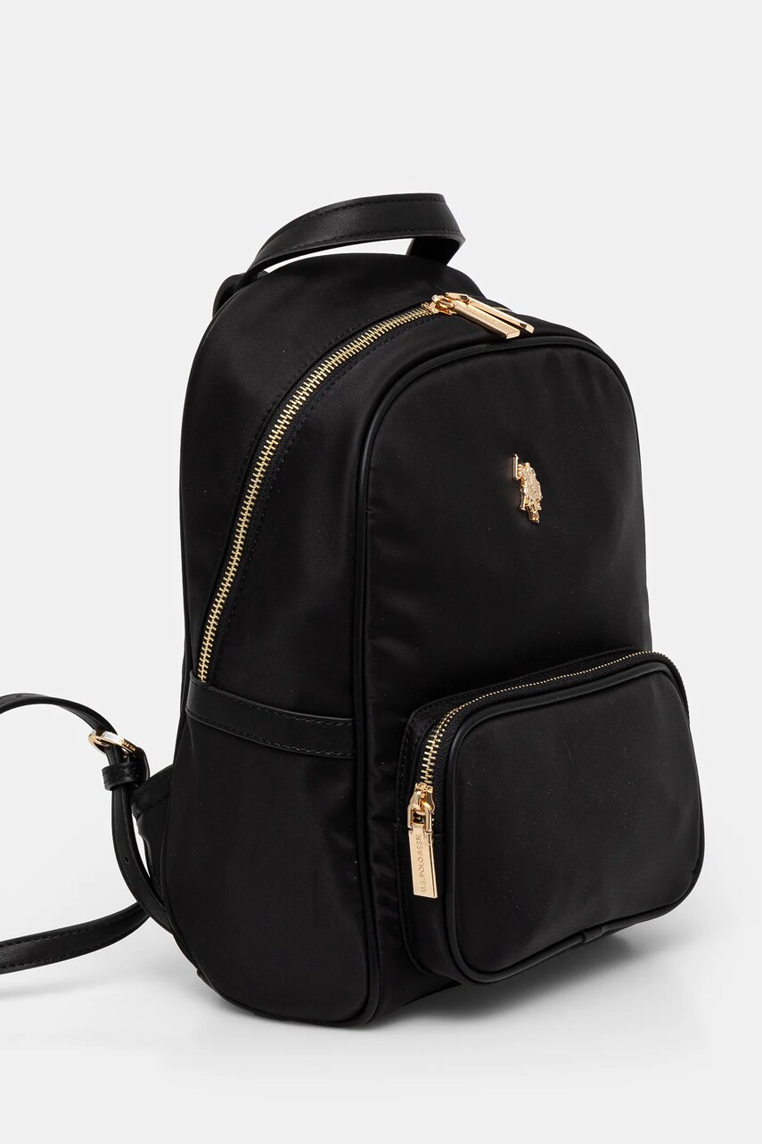 Рюкзак U.S. Polo Assn. HOUSTON жіночий колір чорний малий однотонний BEUHU6388WIP
