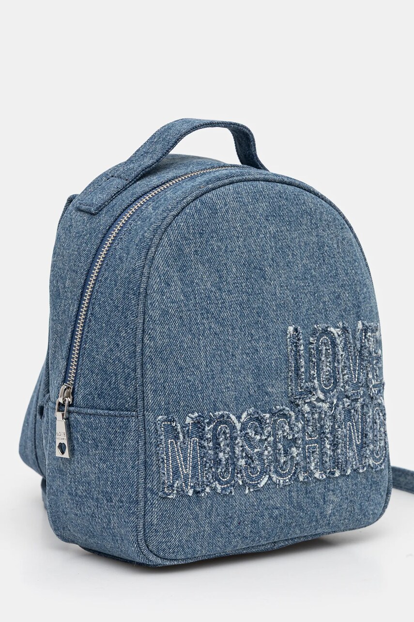 Джинсовий рюкзак Love Moschino жіночий малий з аплікацією JC4246PP0MKM0750