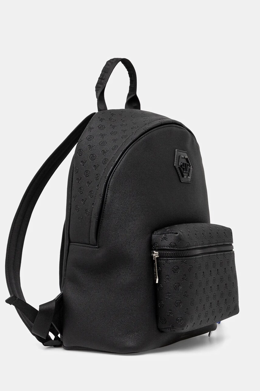 Шкіряний рюкзак Philipp Plein чоловічий колір чорний великий SAEA MBA1458 PLE010N