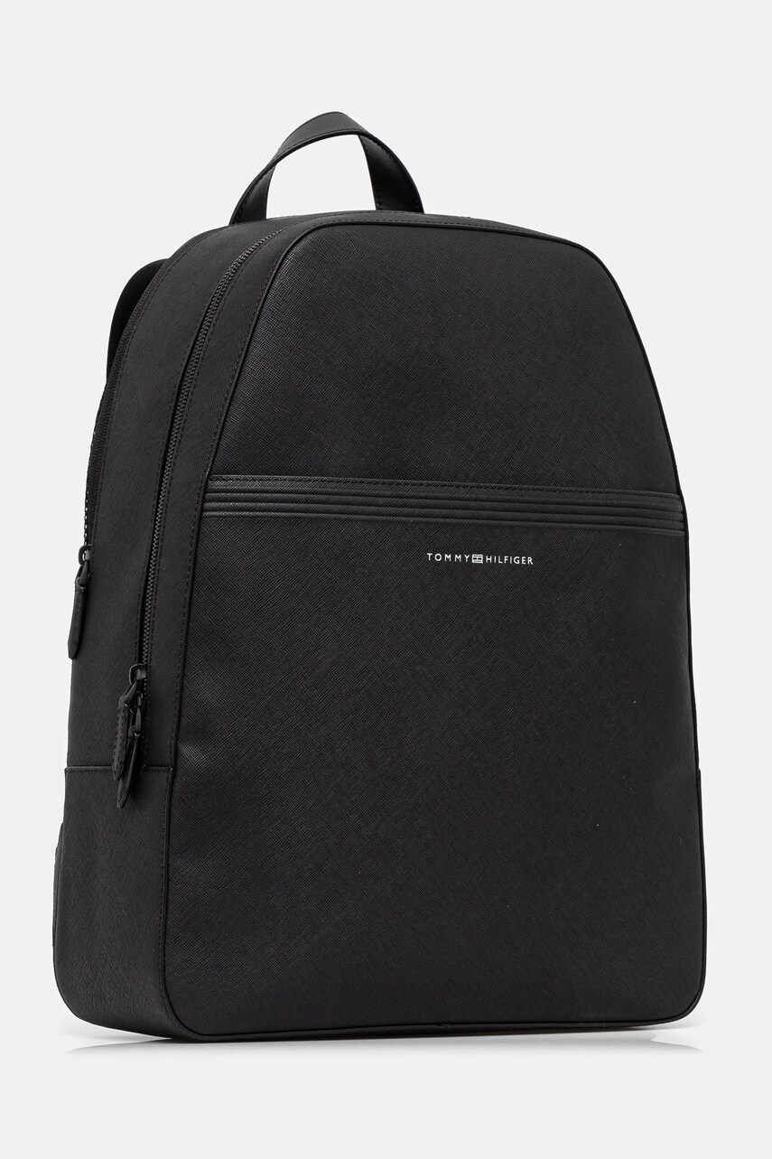Шкіряний рюкзак Tommy Hilfiger чоловічий колір чорний великий однотонний AM0AM13213