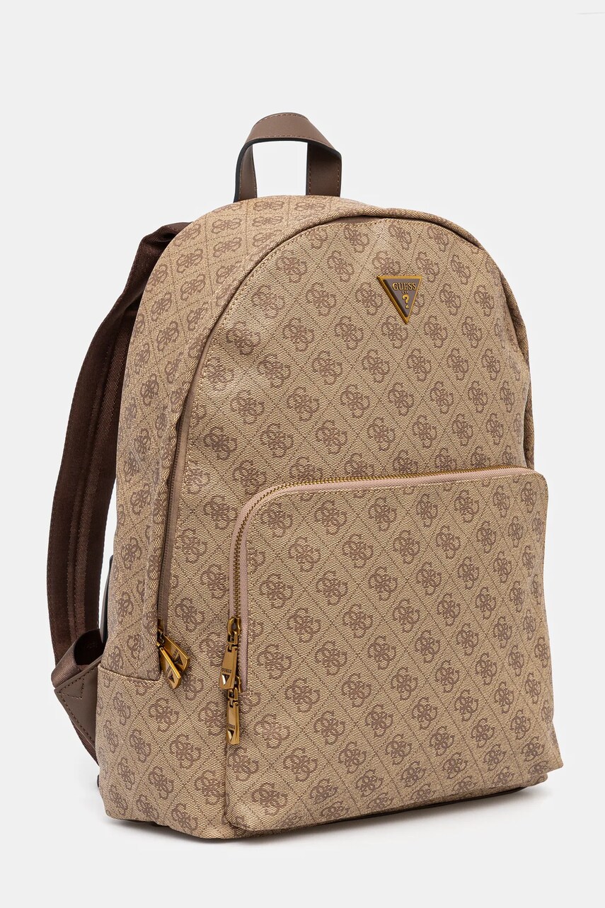Рюкзак Guess MILANO чоловічий колір бежевий великий візерунок HMMILO P5219