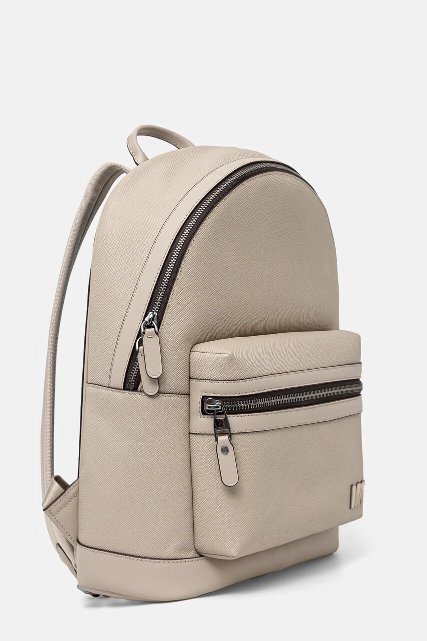 Шкіряний рюкзак Michael Kors чоловічий колір бежевий великий однотонний 33S5TEDM2L