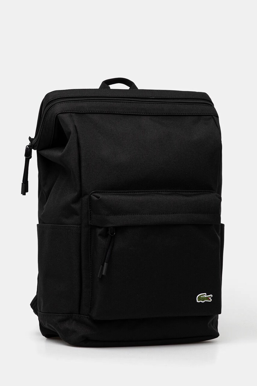 Рюкзак Lacoste колір чорний великий однотонний NU4598NE