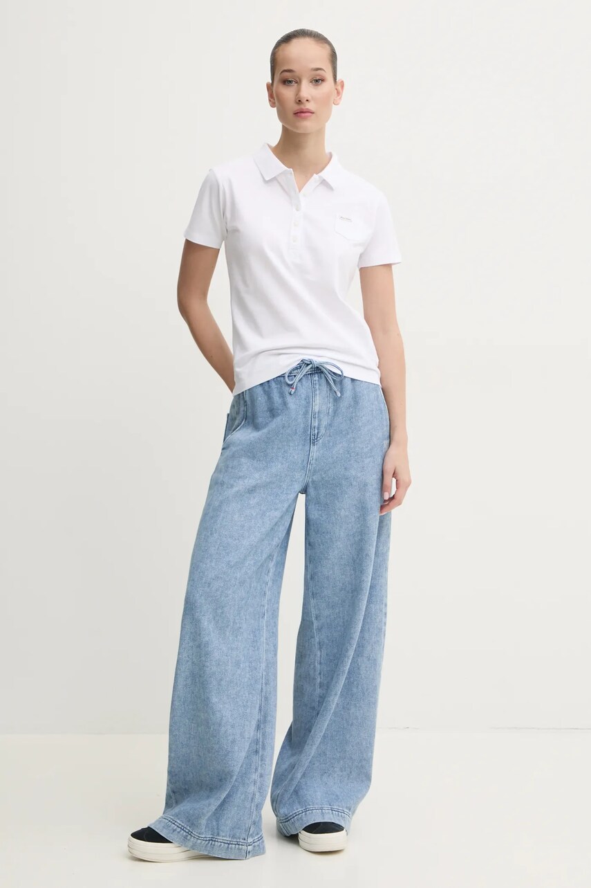 Поло Guess Jeans жіноче колір білий W5RP47 KARS2