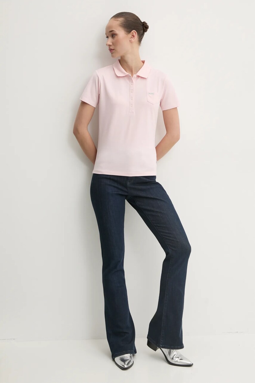 Поло Guess Jeans жіноче колір рожевий W5RP47 KARS2