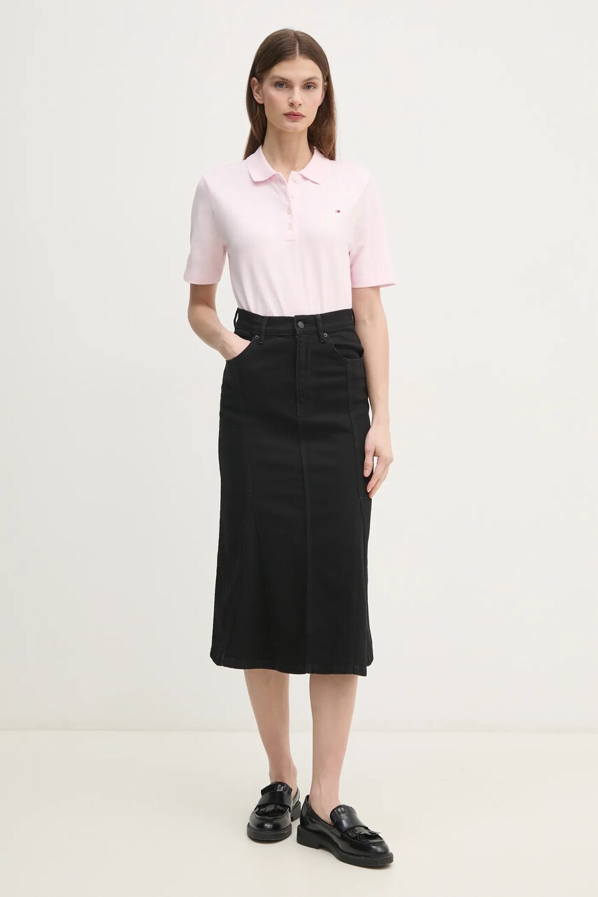 Поло Tommy Hilfiger жіноче колір синій WW0WW43224