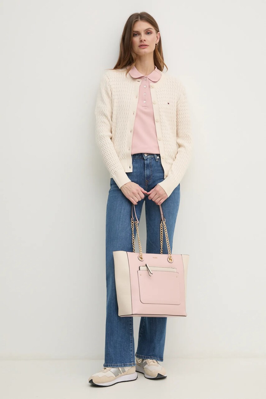 Поло Tommy Hilfiger жіноче колір рожевий WW0WW43224