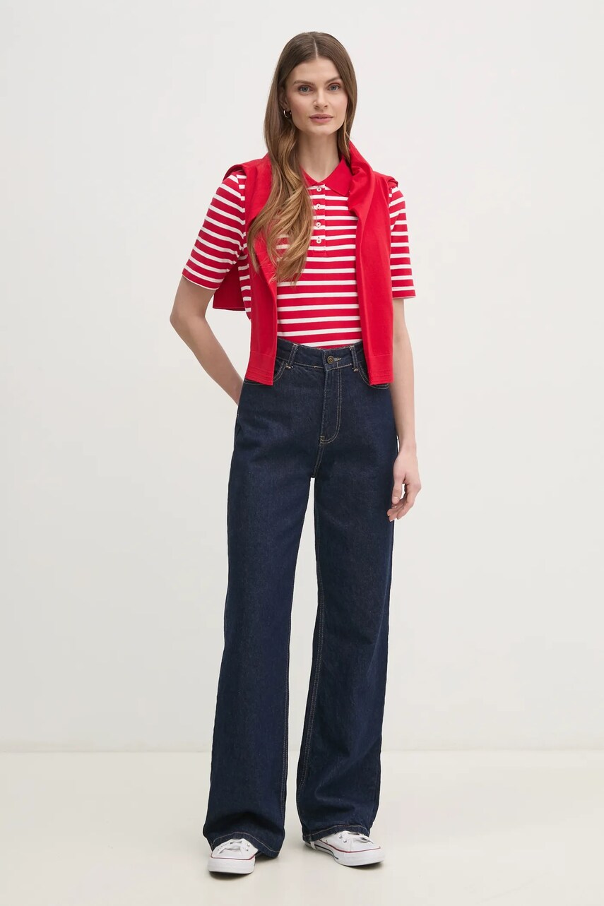 Поло Tommy Hilfiger жіноче колір синій WW0WW43224