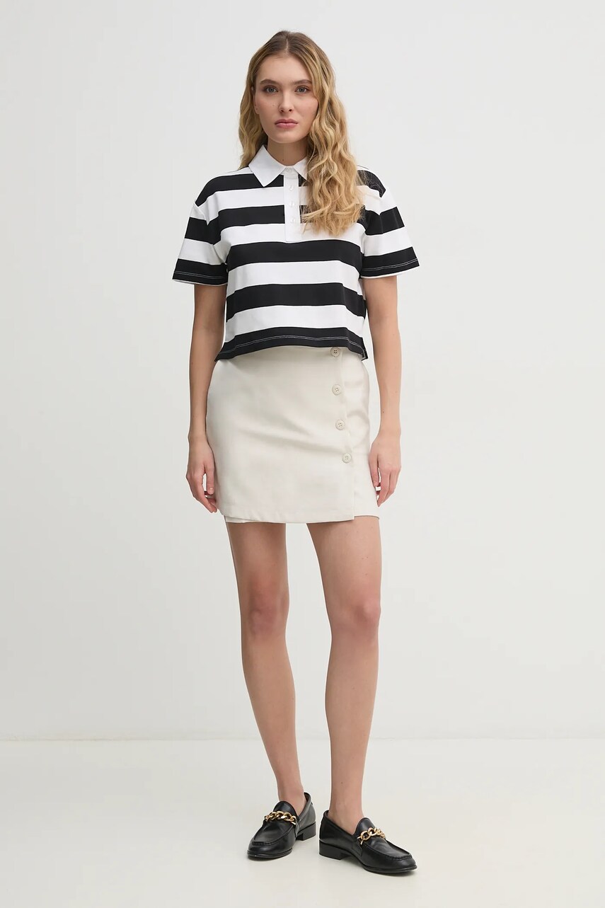Поло Dkny жіноче колір чорний DJ5T1421