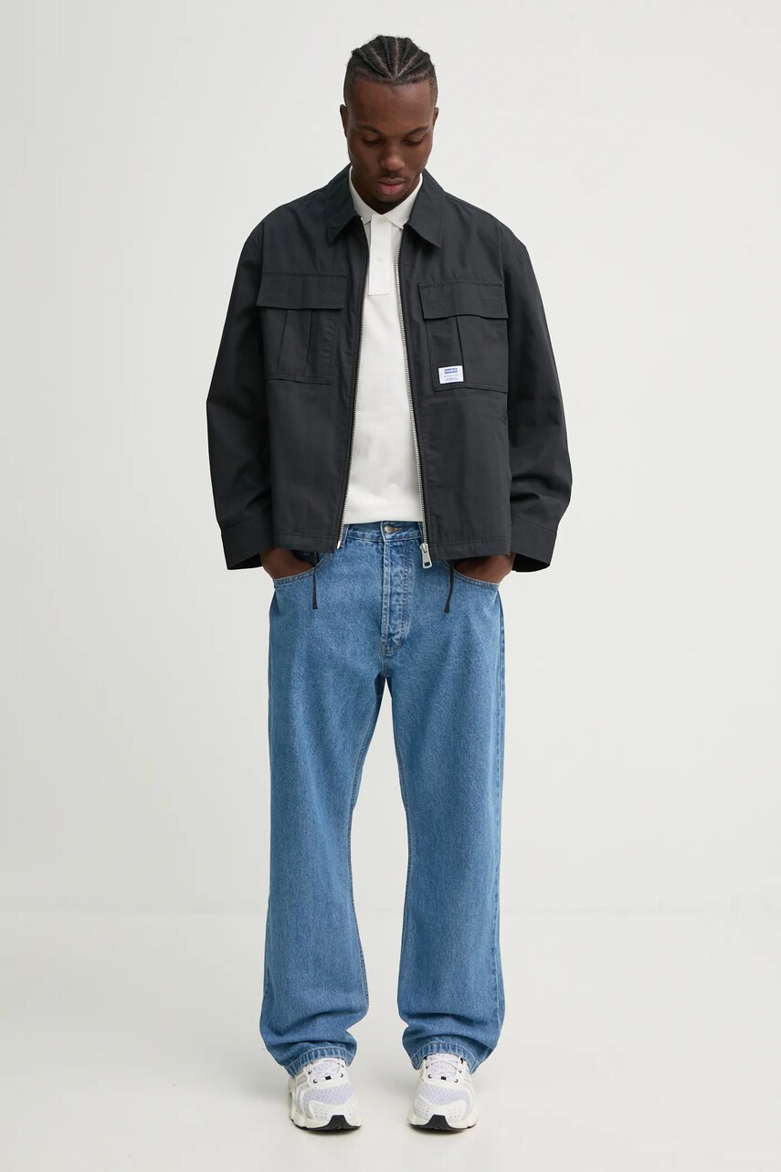 Бавовняне поло Tommy Jeans колір бежевий однотонне DM0DM20745