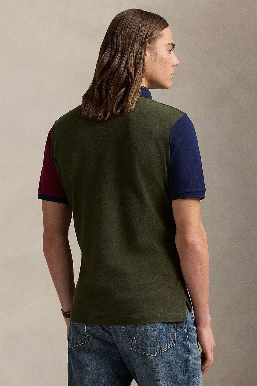 Бавовняне поло Polo Ralph Lauren колір зелений однотонне 710958777