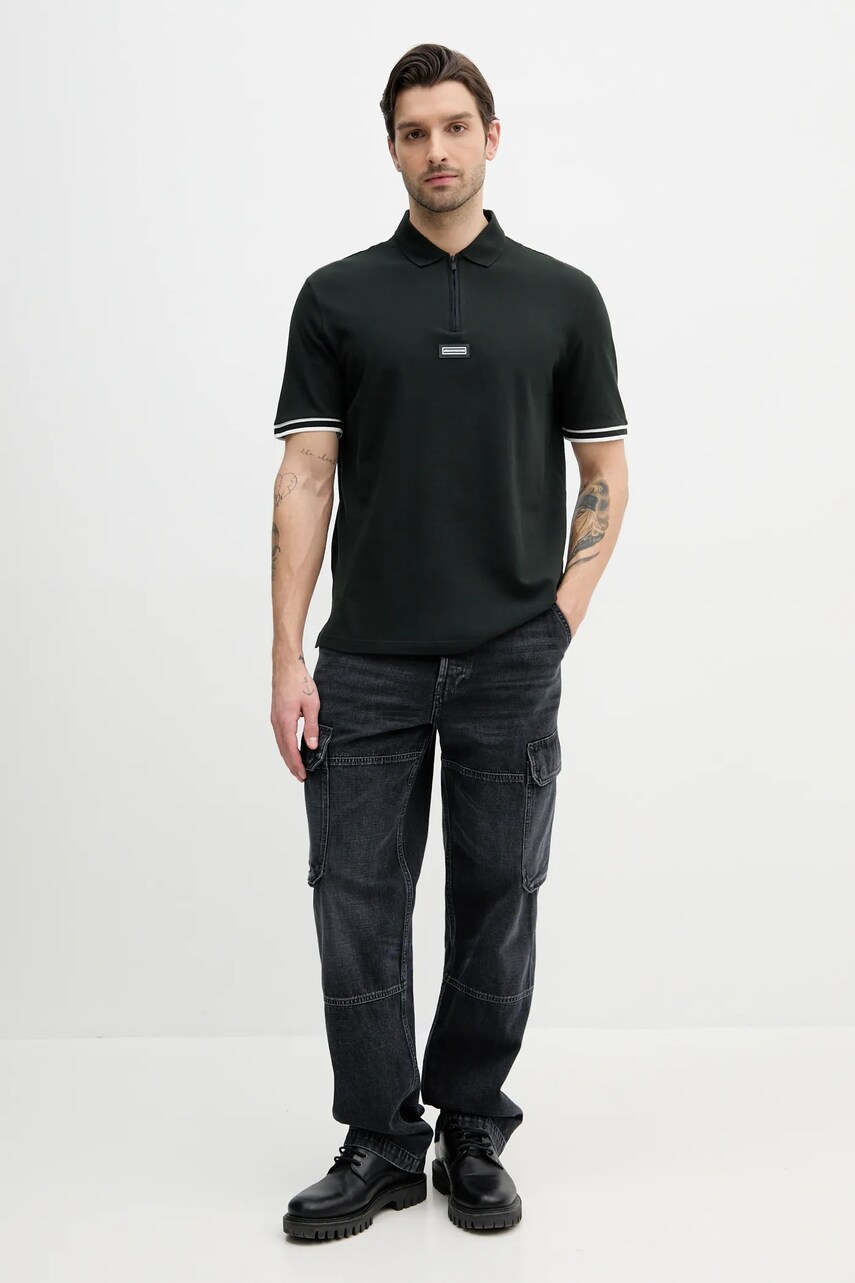Поло Armani Exchange чоловіче колір зелений з аплікацією XM000221 AF10366