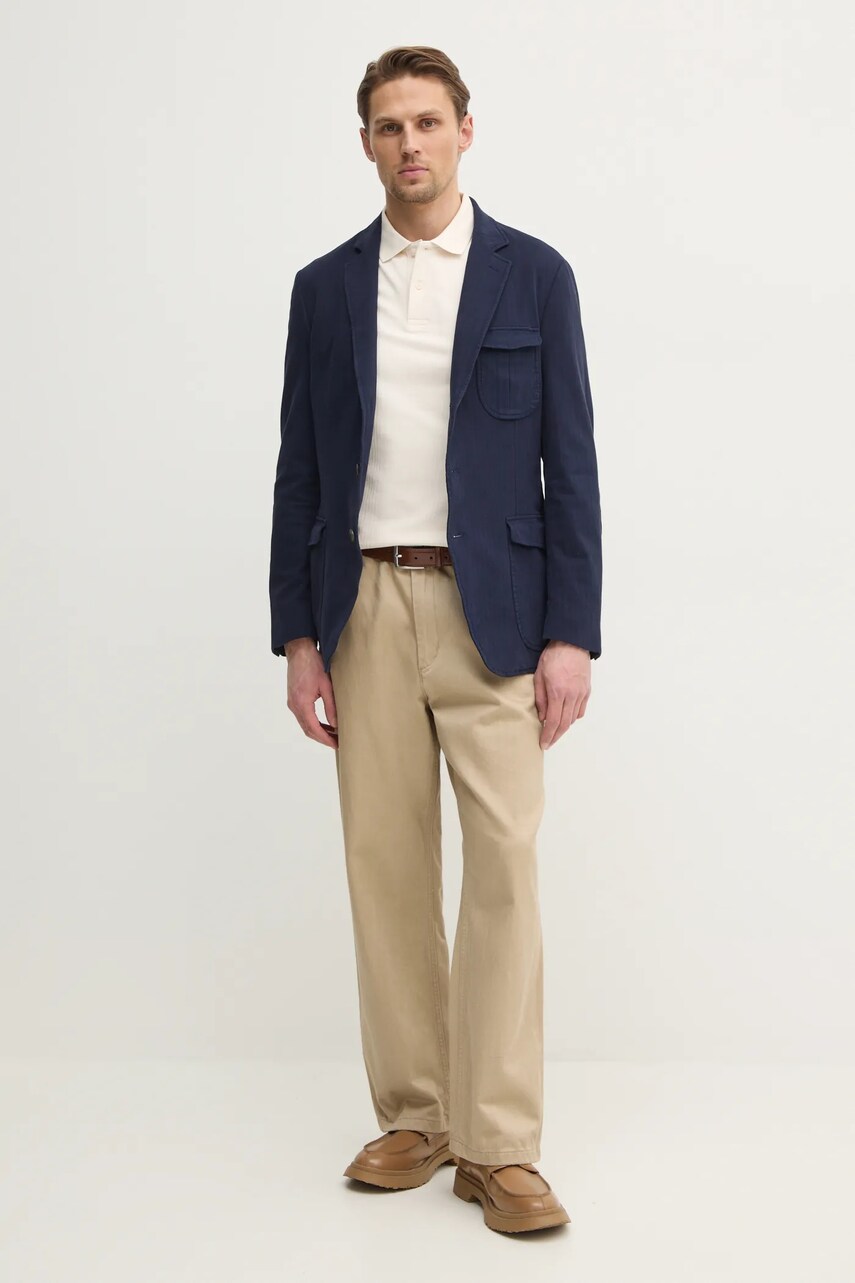 Поло Tommy Hilfiger чоловіче колір бежевий однотонне MW0MW38951