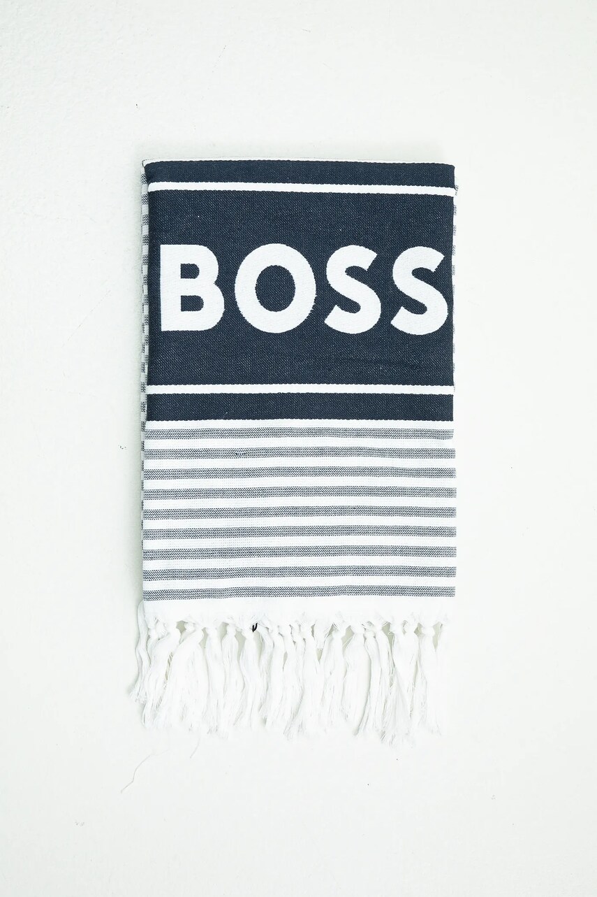 Бавовняний рушник BOSS колір синій 50540424