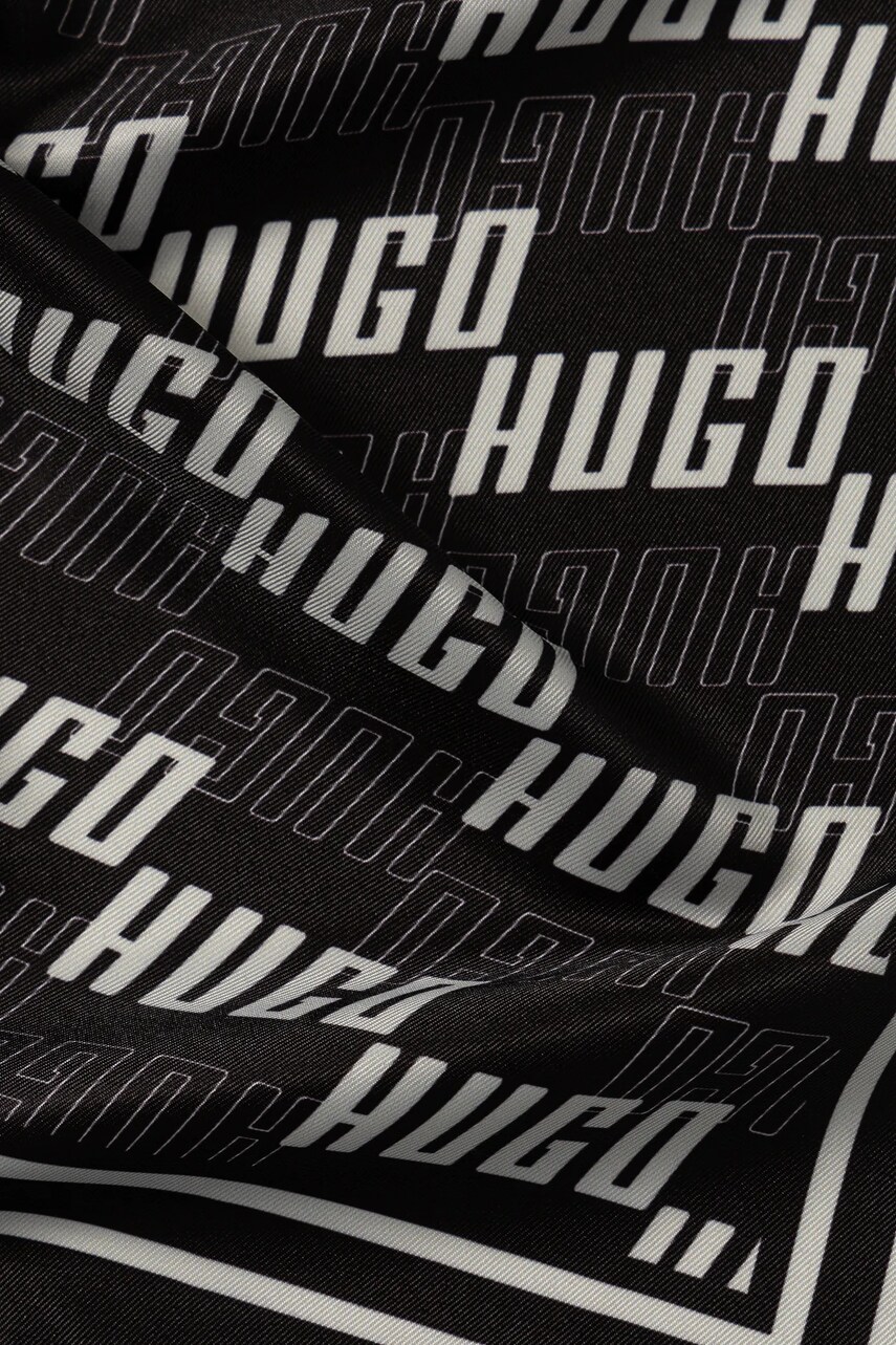 Купити Хустка HUGO жіноча колір чорний візерунок 50535470 – головне зображення