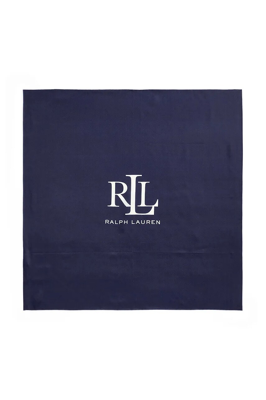 Шовкова хустка Lauren Ralph Lauren колір синій 454966215