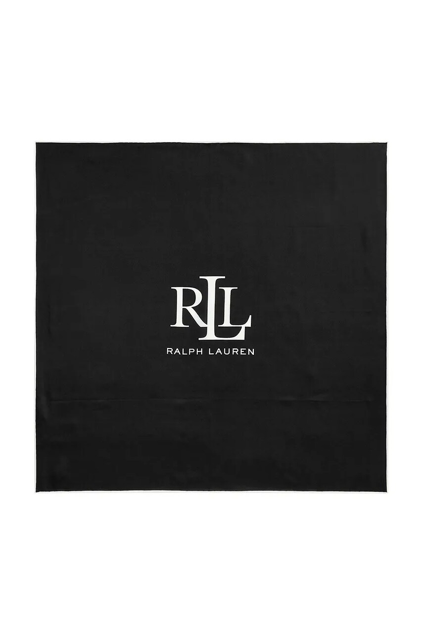 Шовкова хустка Lauren Ralph Lauren колір чорний 454966215