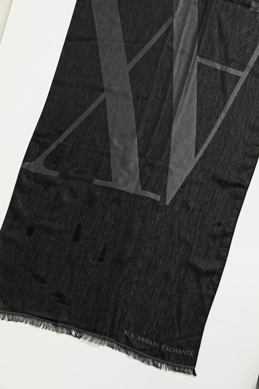 Шарф Armani Exchange жіночий колір чорний візерунок XW000883 AF13399