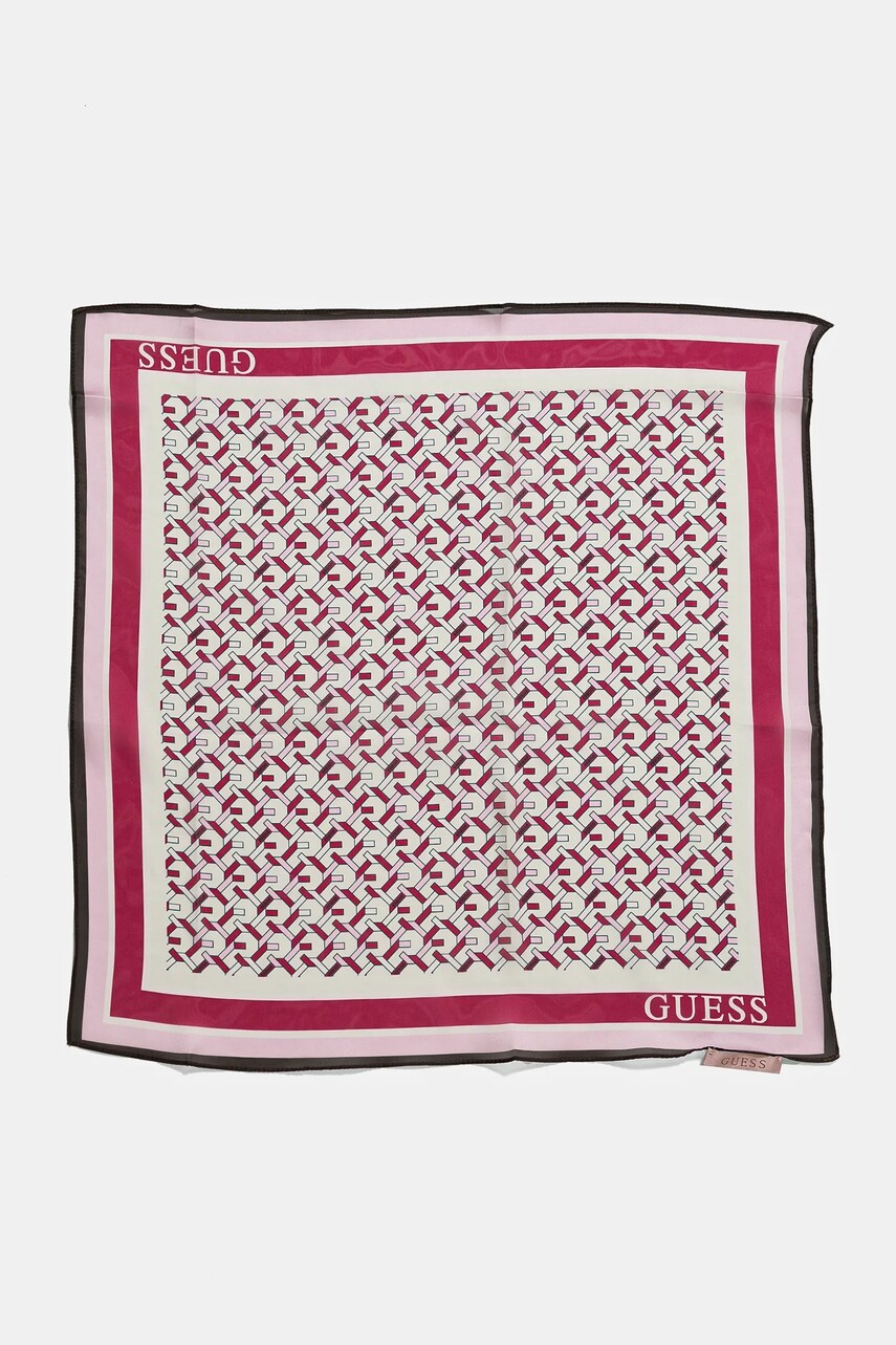 Хустка Guess ISABELLA жіноча колір рожевий візерунок W5RZ06 WEMQ0