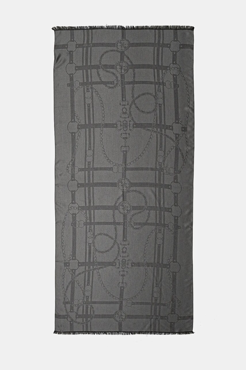 Шарф Guess JACQUARD жіночий колір сірий візерунок AW5264 VIS03