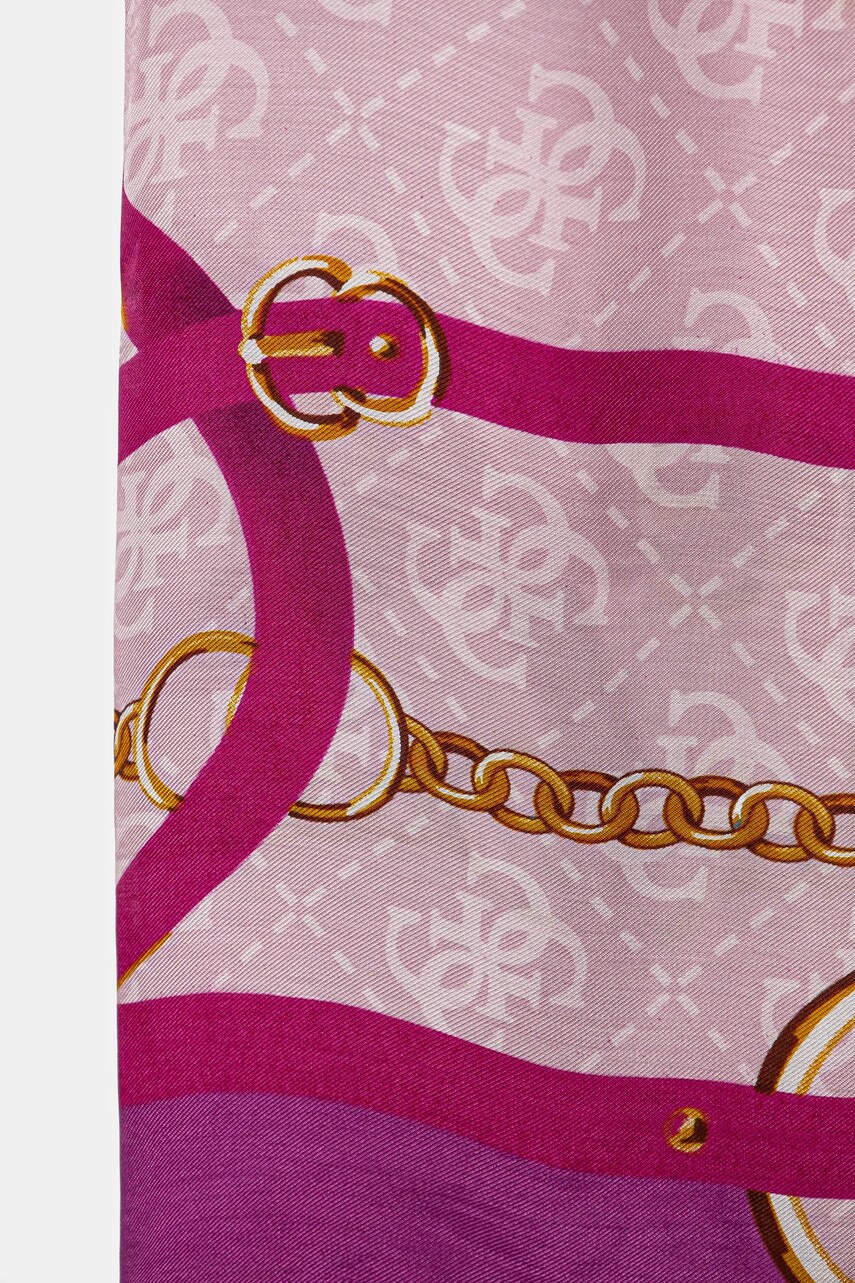 Хустка Guess FOULARD жіноча колір рожевий візерунок AW5246 SIL30