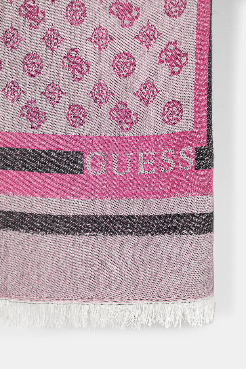 Хустка Guess KEFIAH жіноча колір рожевий візерунок AW5249 VIS03