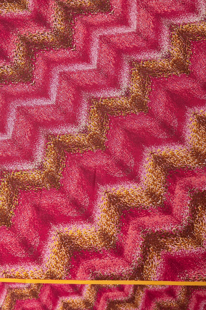 Шовкова хустка на шию Missoni жіноча колір рожевий візерунок FO41TWDA043