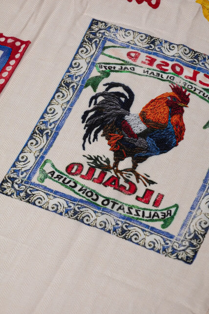 Шарф Desigual PARADISE RECTANGLE жіночий колір бежевий візерунок 25SAWA34