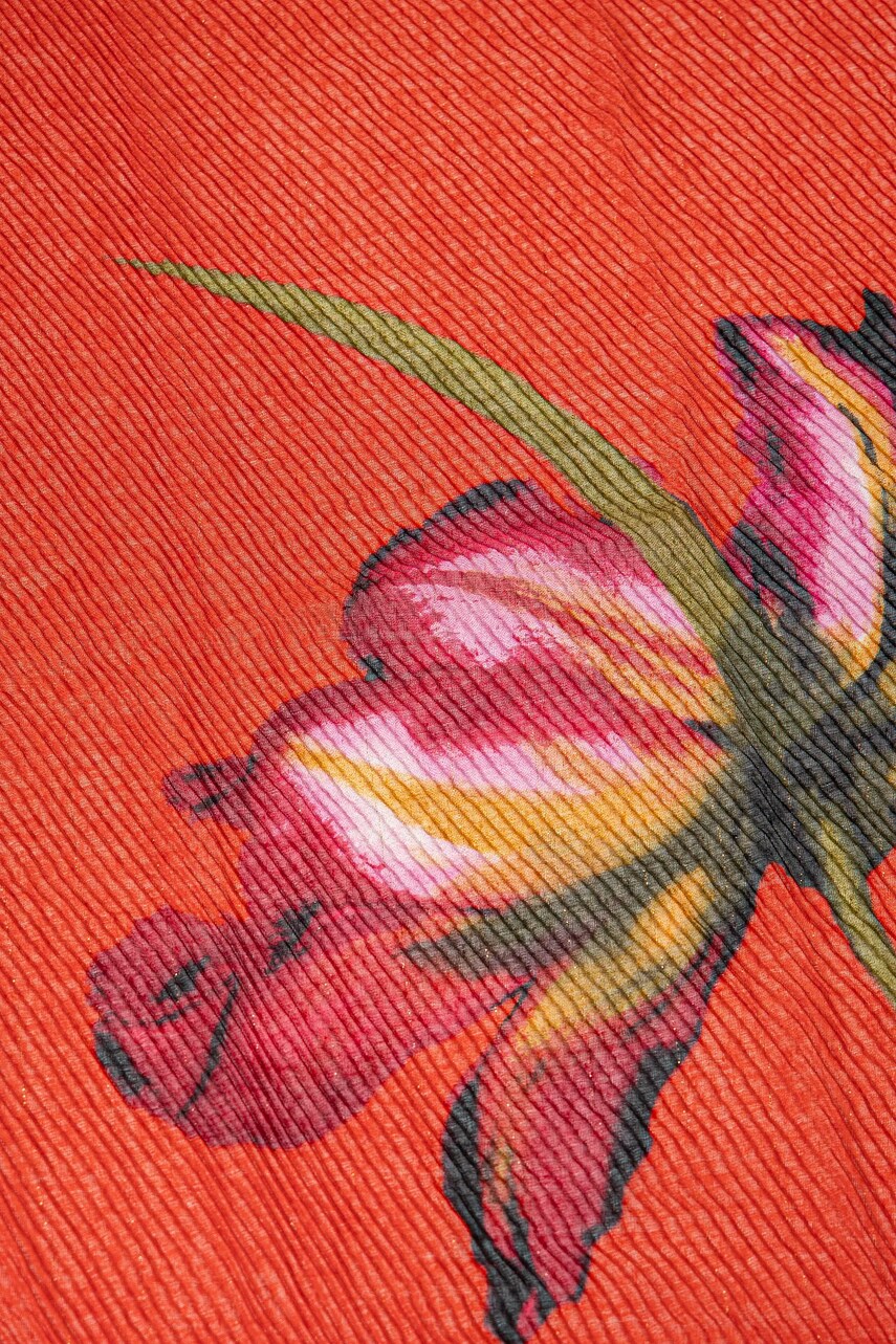 Шарф Desigual BIG FIORE RECTANGLE жіночий колір червоний візерунок 25SAWA59