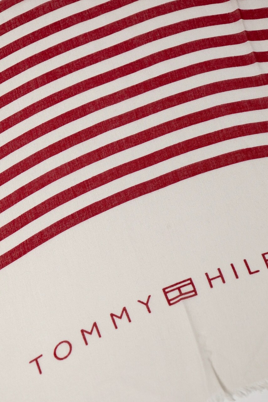 Шарф Tommy Hilfiger жіночий колір червоний візерунок AW0AW17142