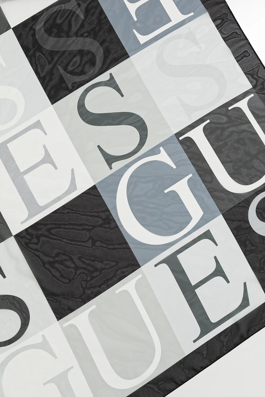 Хустка Guess жіноча колір чорний візерунок AW5295 SIL12